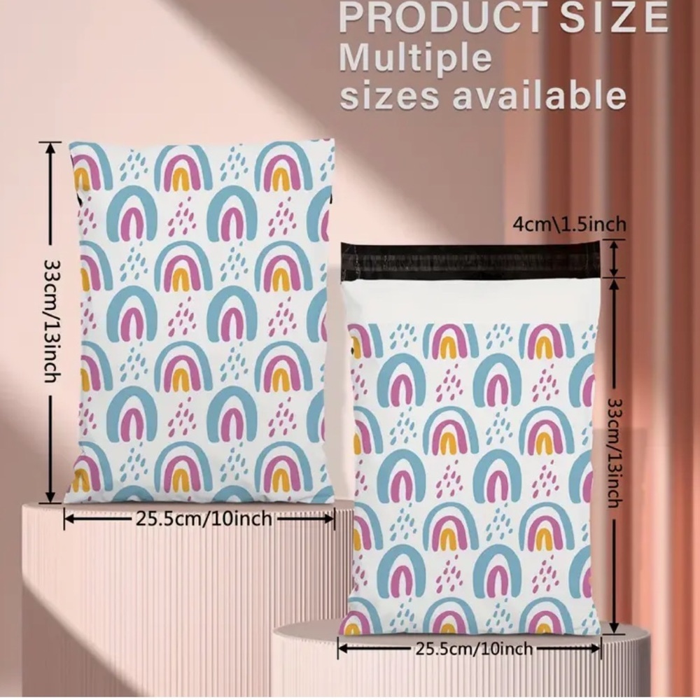20 (10” x 13”) Rainbow Poly Mailers Poly Bags Shipping Bags BRAND NEW - Picture 2 of 4